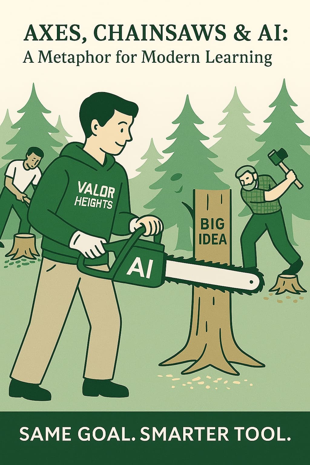 Cover image for "Chainsaws, Axes, and AI in the Classroom: How One Neurodivergent Educator Built a School from Scratch"