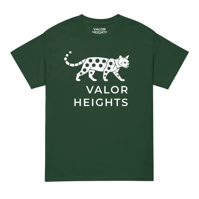 Adult T-Shirt with the Valor Heights Bengal crest
